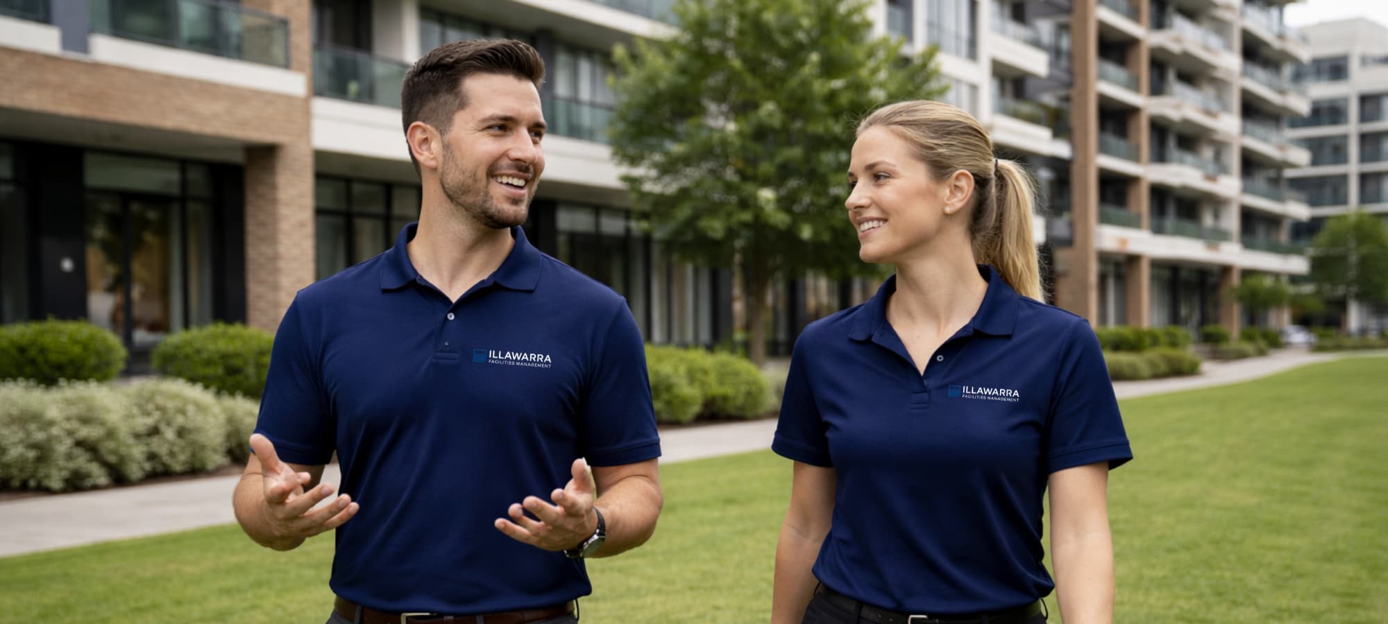 Illawarra Facilities Management team on site at a residential apartment complex